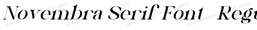 Novembra Serif Font   Regular字体转换